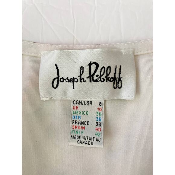 Joseph Ribkoff Floral Pink Dress Sleeveless Knee Length Sheath Eyelet 8 Medium - Picture 10 of 11